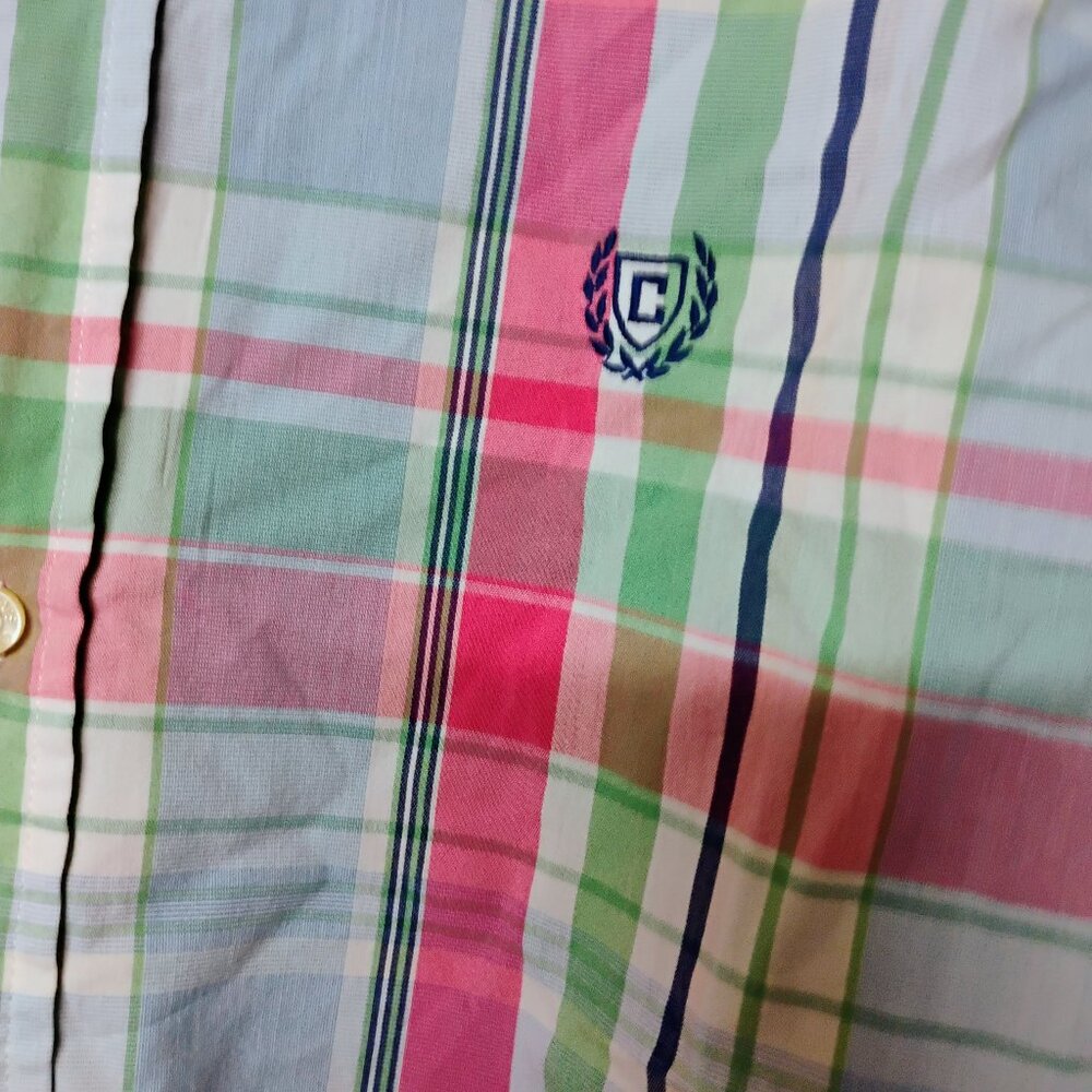 BOYS Chaps Ralph Lauren button front collared shirt short sleeve size L 14-16